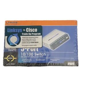 CISCO‎ Linksys SD205 5-Port 10/100 Network Switch w/ Power Supply. New & Sealed